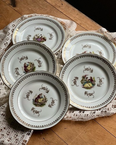 Assiettes dessert watteau - à,