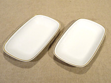 2 raviers porcelaine blanche liseret or perlé  Bernardaud Limoges
