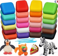 Pate a Modeler - 24 Couleurs Argile Autodurcissante Pâte à Modeler Magique pour 