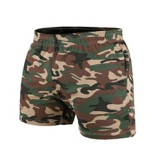 Homme Shorts de Sport athlétisme Bodybuilding Shorts Poche 5“ Coton Camouflage M