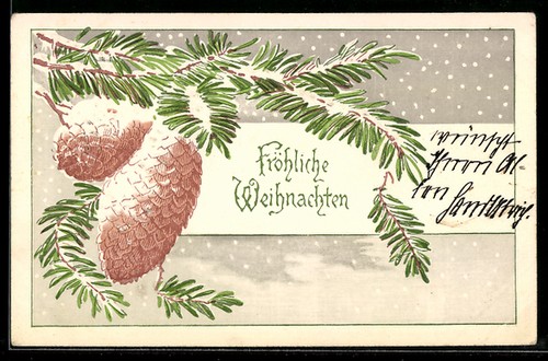 Carte postale branche - , avec