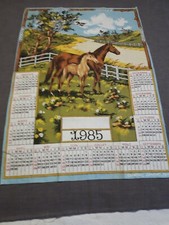 Torchon année 1985 chevaux - Créations Sonacott Paris