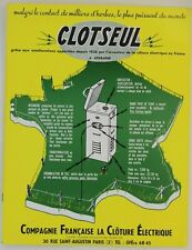 prospectus brochure clôture électrique CLOTSEUL tracteur tractor motoculteur