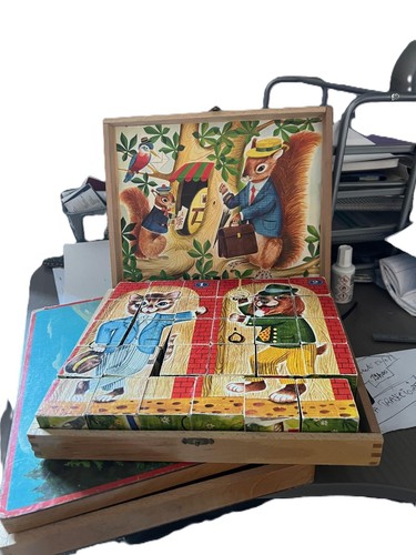 Ancien jeu cubes bois 26 - de, en