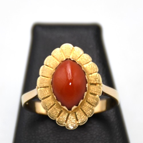 Bague corail rouge - bague,