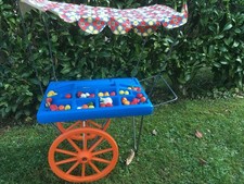 VINTAGE : BAR à BONBONS/CANDY BAR / CHARIOT /CHARETTE DE MARCHANDE XXL - 1M - +