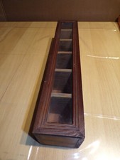 En Bois Thé Boite Sac Rangement 6 Compartiments MDF Verre Couvercle à Charnière