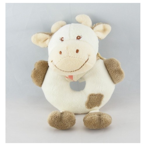 Doudou anneau hochet vache