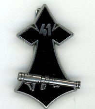 Infanterie Brevet 41° RI hermine LRAC de 89 mm argent