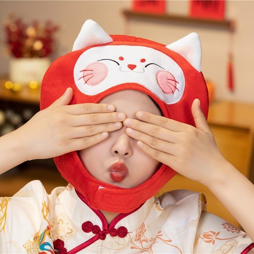 Coiffe peluche pour chat - en,