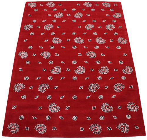 Tapis rouge 170x240 100 - tapis,