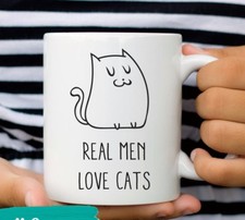 Real Men Love Cats Mug Funny