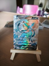 Carte POKEMON GLACEON (Givrali ) brillante et texturée FANART HOKUSAI Japon