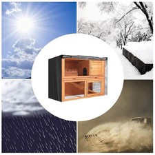 Housse de clapier à lapin à double étage étanche avec fermeture éclair faci