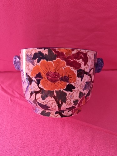 Joli cache pot gien mauves - cache,