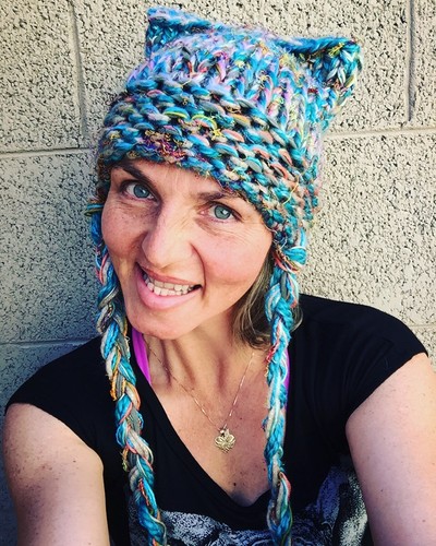 Hoodware blue pussy hat knit - hoodware,