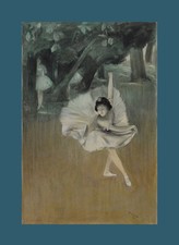 Dessin ancien, Jean Jamet (illustrateur). "La danseuse."