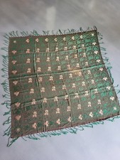 Ancien Châle En Laine Et Soie XIXÈME