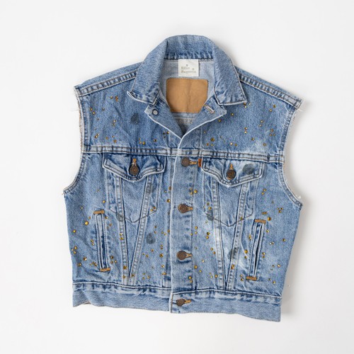 Gilet jean bleu sans - gilet,