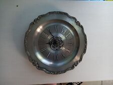 Ancienne Horloge Pendule Collection Aiguilles poinçon Étain Fleur Au Centre