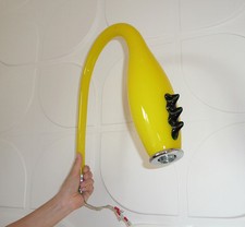 Rare Applique murale en  verre soufflé  Jaune  ARTEMIDE MURANO 