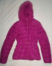 Manteau / veste bouffant à capuche fille Zara 11 - 12 ans - violet