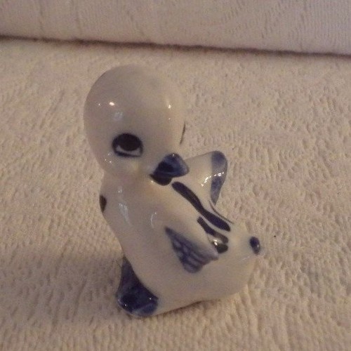 Vintage white blue duck - &,