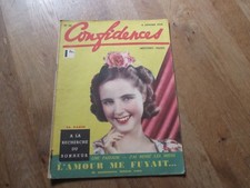MAGAZINE CONFIDENCES 36 janvier 1939 histoires vraies mode coeur 