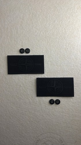 Patch stone island noir - noir, brodé