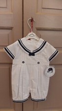 Costume tenu de marin bapteme avec bonnet bébé garcon neuf 