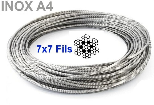 Cable inox diamètre 8mm - inox,