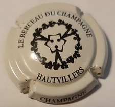 Capsule de Champagne Hautvillers Blanc cassé et noir N°48