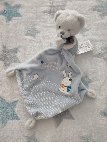 Doudou mots enfant ours bleu - doudou,