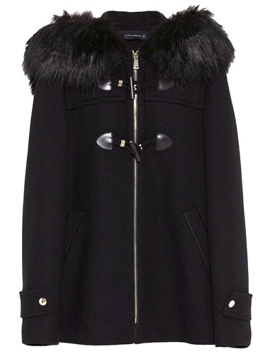 Zara black manteco - black, wool