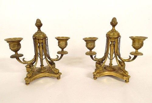 Paire candélabres feux - paire,