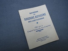 Ancien livret barème soudure