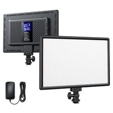 19.5W LED Vidéo Lumière Lampe de Caméra Ultra-Mince 95+ 3200 à 5600K Écran LC...