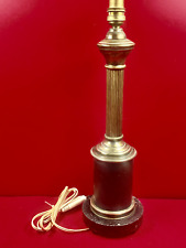 Grand pied de lampe laiton et marbre vintage 41 cm haut de douille