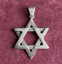 Pendentif bijoux étoile de David argent 925 Israël