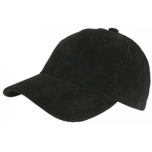 Casquette velours noir cotele