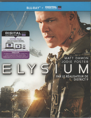 Elysium blu ray matt damon - elysium, blu-ray