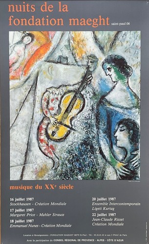 Chagall affiche expo - affiche, 1987