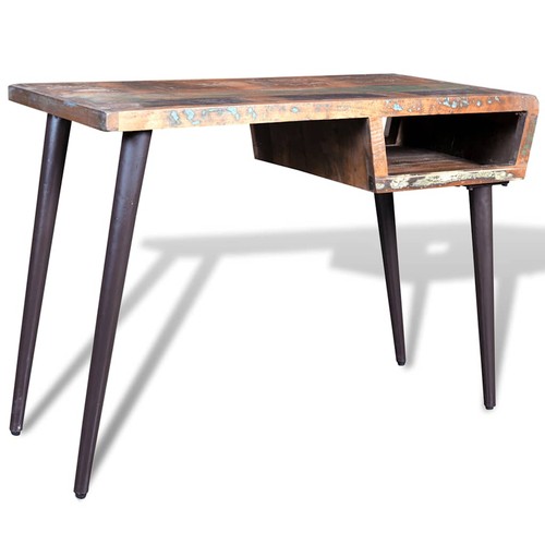 Bureau avec pieds fer bois - avec,