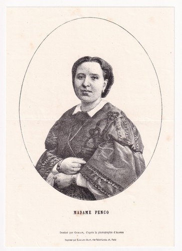 Lithographie portrait rosina - lithographie,