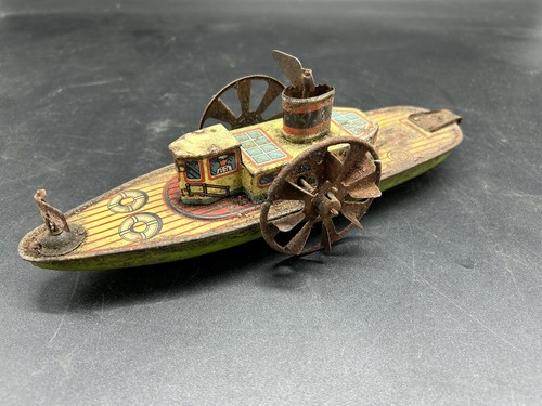 Bateau jouet tôle mécanique - tôle,