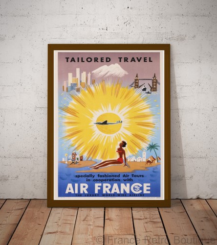 Poster affiche air france - air,