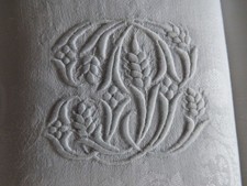 série de 18 superbes serviettes de table, damas de PUR fil de lin, anciennes