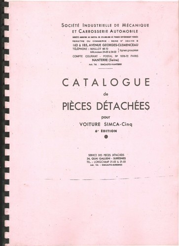 Catalogue piéces détachés - catalogue,