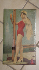 Tole publicitaire bière brasserie  ANCRE ESPERANCE PIN UP ET THERMOMETRE