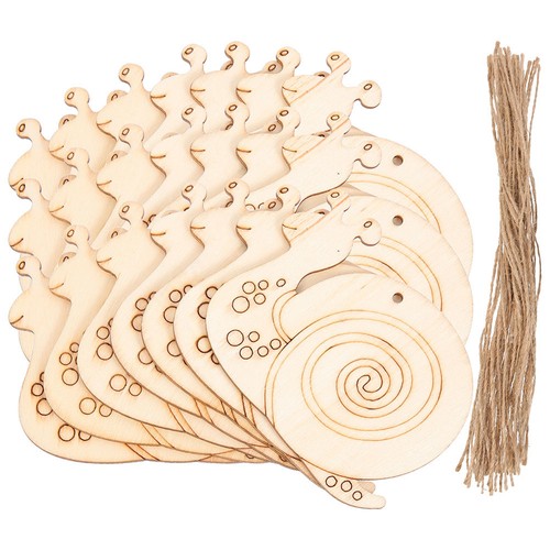 20pcs wooden snail cutouts for - wooden,